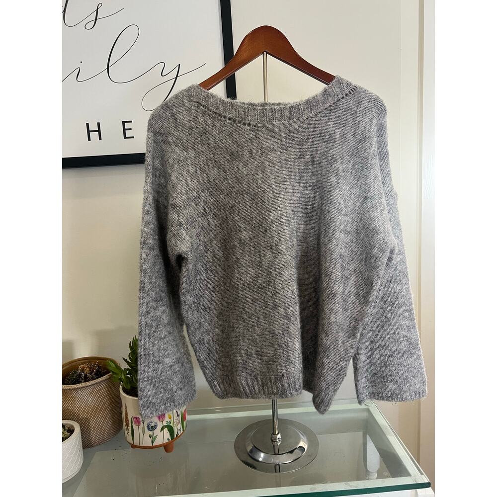 ✨ FRNCH Grey Wool Pullover Sweater – S/M (Oversized) – NWT ✨